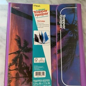 Mead Trapper Keeper 3-Ring Binder Folder — Purple Sunset Design